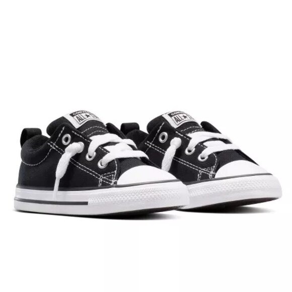 Converse Black/White Kid's Chuck Taylor All Star Street Low Top Sneakers SZ 6 - Picture 3 of 15
